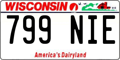 WI license plate 799NIE