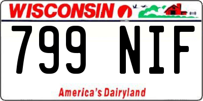 WI license plate 799NIF