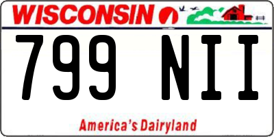 WI license plate 799NII