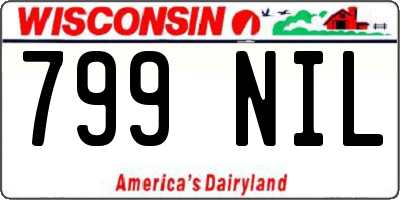 WI license plate 799NIL