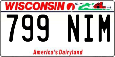WI license plate 799NIM