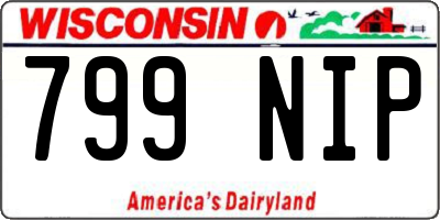 WI license plate 799NIP