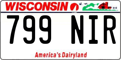 WI license plate 799NIR
