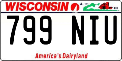 WI license plate 799NIU