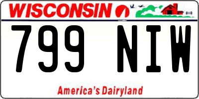 WI license plate 799NIW