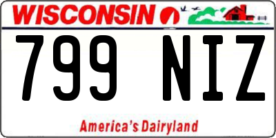 WI license plate 799NIZ