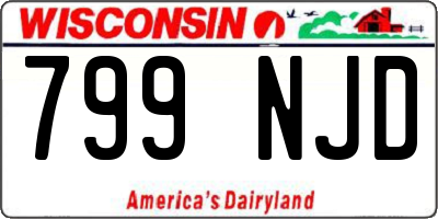 WI license plate 799NJD