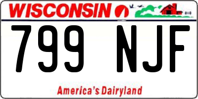 WI license plate 799NJF