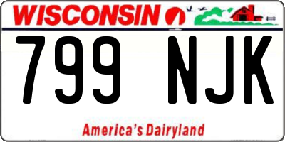 WI license plate 799NJK