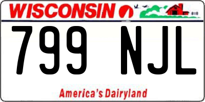 WI license plate 799NJL
