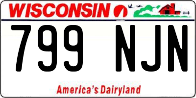 WI license plate 799NJN