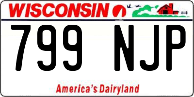 WI license plate 799NJP