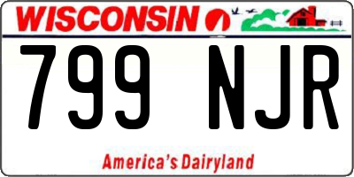 WI license plate 799NJR