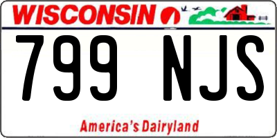 WI license plate 799NJS