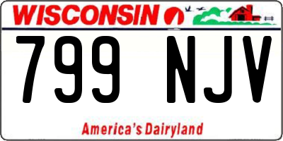 WI license plate 799NJV