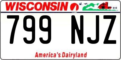 WI license plate 799NJZ