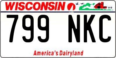 WI license plate 799NKC