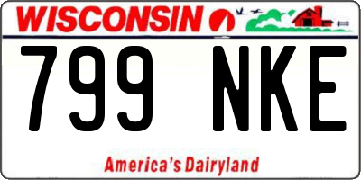 WI license plate 799NKE
