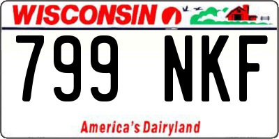 WI license plate 799NKF