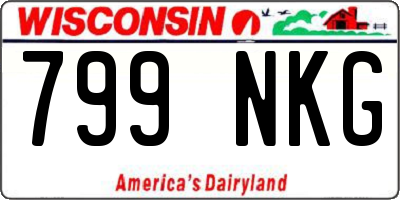 WI license plate 799NKG