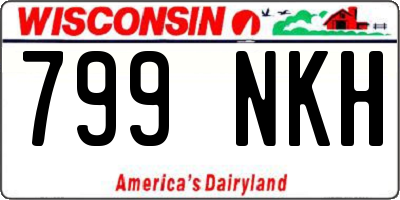 WI license plate 799NKH