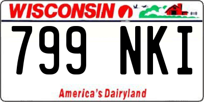 WI license plate 799NKI