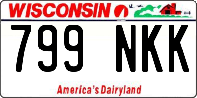WI license plate 799NKK
