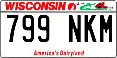 WI license plate 799NKM