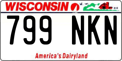 WI license plate 799NKN
