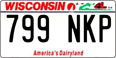 WI license plate 799NKP