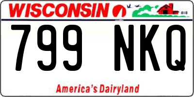 WI license plate 799NKQ