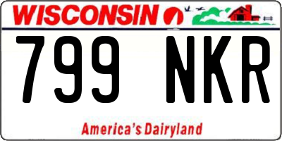 WI license plate 799NKR