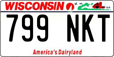 WI license plate 799NKT