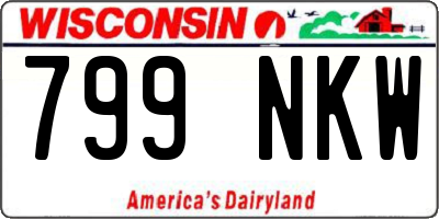 WI license plate 799NKW