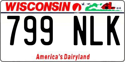 WI license plate 799NLK