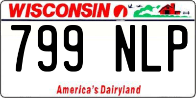 WI license plate 799NLP
