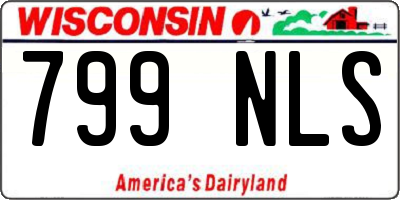 WI license plate 799NLS