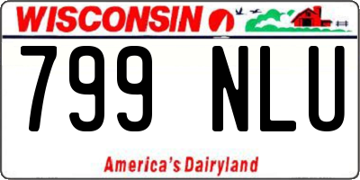 WI license plate 799NLU