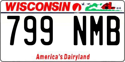 WI license plate 799NMB