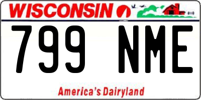WI license plate 799NME