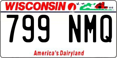 WI license plate 799NMQ