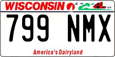 WI license plate 799NMX