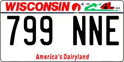WI license plate 799NNE