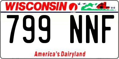 WI license plate 799NNF