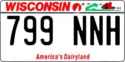 WI license plate 799NNH