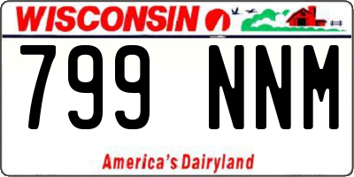 WI license plate 799NNM