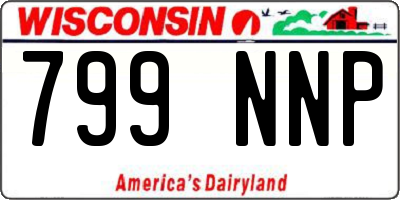 WI license plate 799NNP