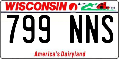 WI license plate 799NNS