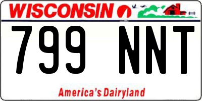 WI license plate 799NNT
