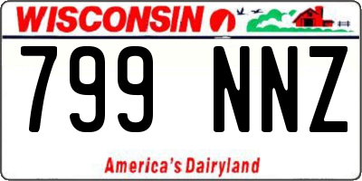 WI license plate 799NNZ